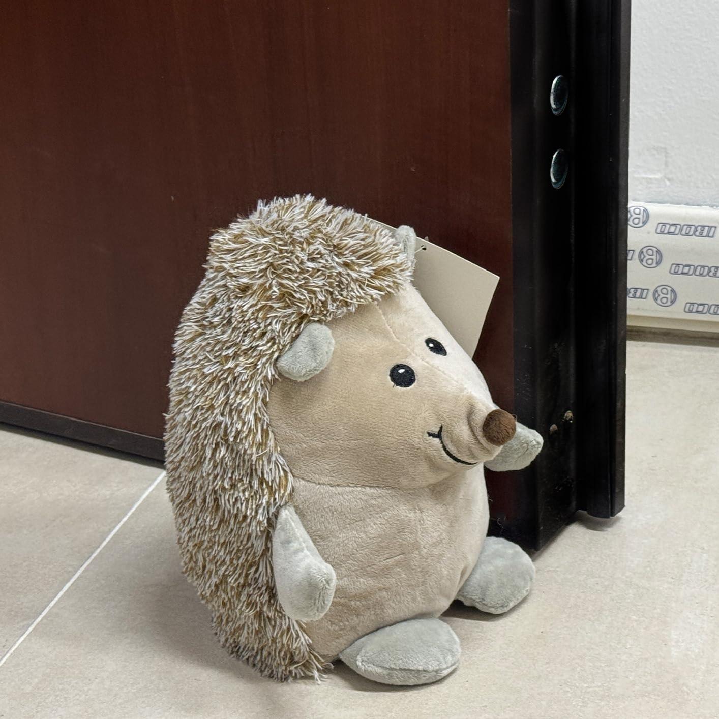 GD LOVES YOUR HOME Fermaporta decorativo appesantito H 25 cm – 8 Modelli (Ariete, Ippopotamo, Riccio, Cactus, Gallina, Dinosauro, Orsetto, Panda) – Tessuto bouclé/tweed/peluche con base morbida antigraffio – Fermaporta decorativo anti-spifferi per interni