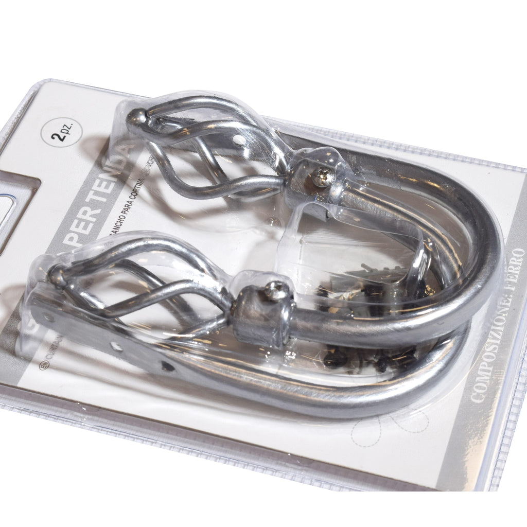 GD LOVES YOUR HOME Set 2 Ganci Decorativi per Tende - Ganci Metallici Premium per Tende, Doccia e Drappeggi - Antiruggine e Resistente