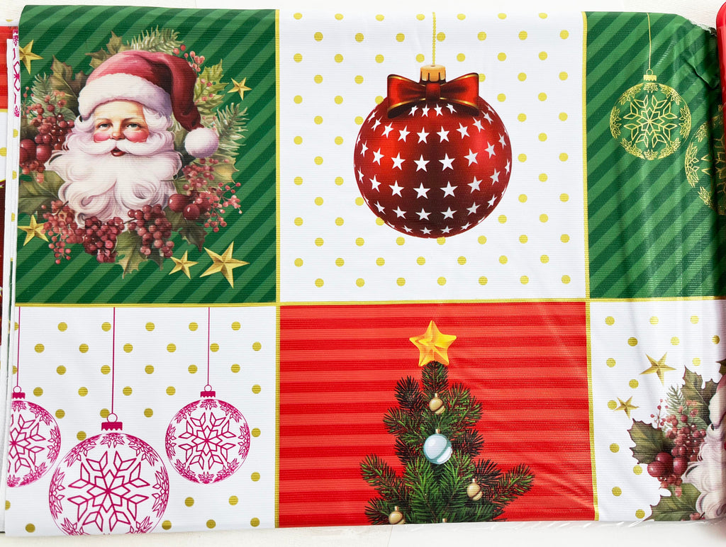 GD LOVES XMAS Tovaglia Natalizia Quadrata in PVC Premium Antimacchia 140×140 cm | Impermeabile, Facile da Pulire, Decorazione Tavola Feste
