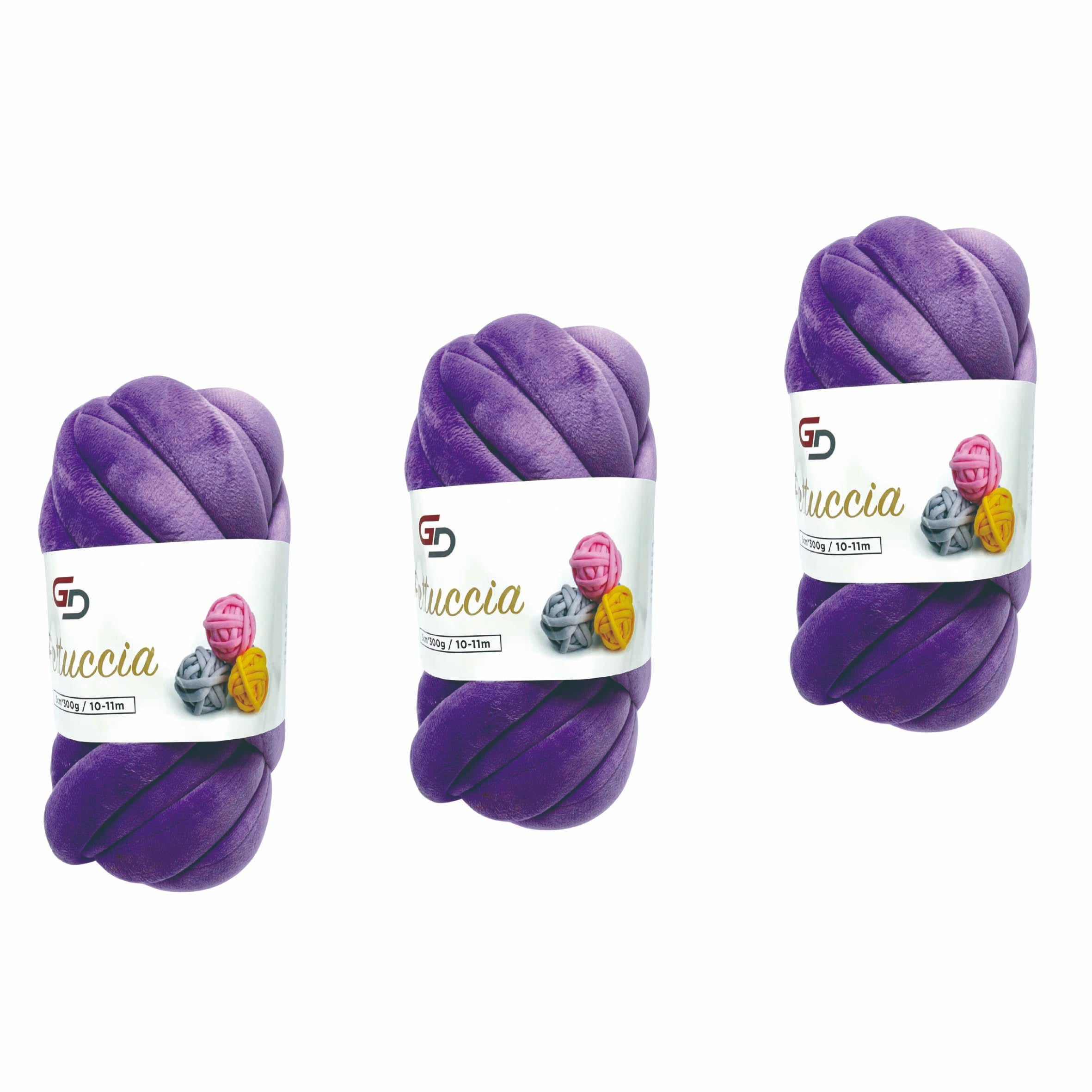 Filato Fettuccia Marshmallow spessa 3 cm – 300 g, 10 - 11 M, 17 colori Filato morbido e facile da lavorare per progetti creativi e cucito