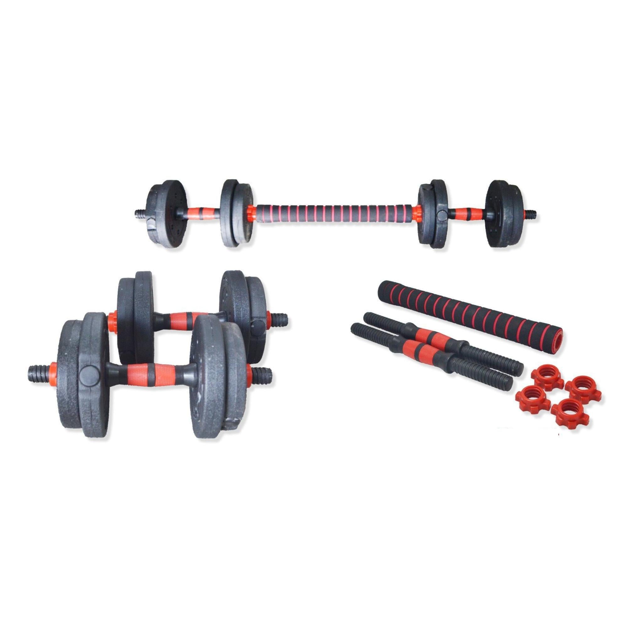 Set Manubri Componibili con Bilancieri, Pesi Regolabili da 10-30 kg