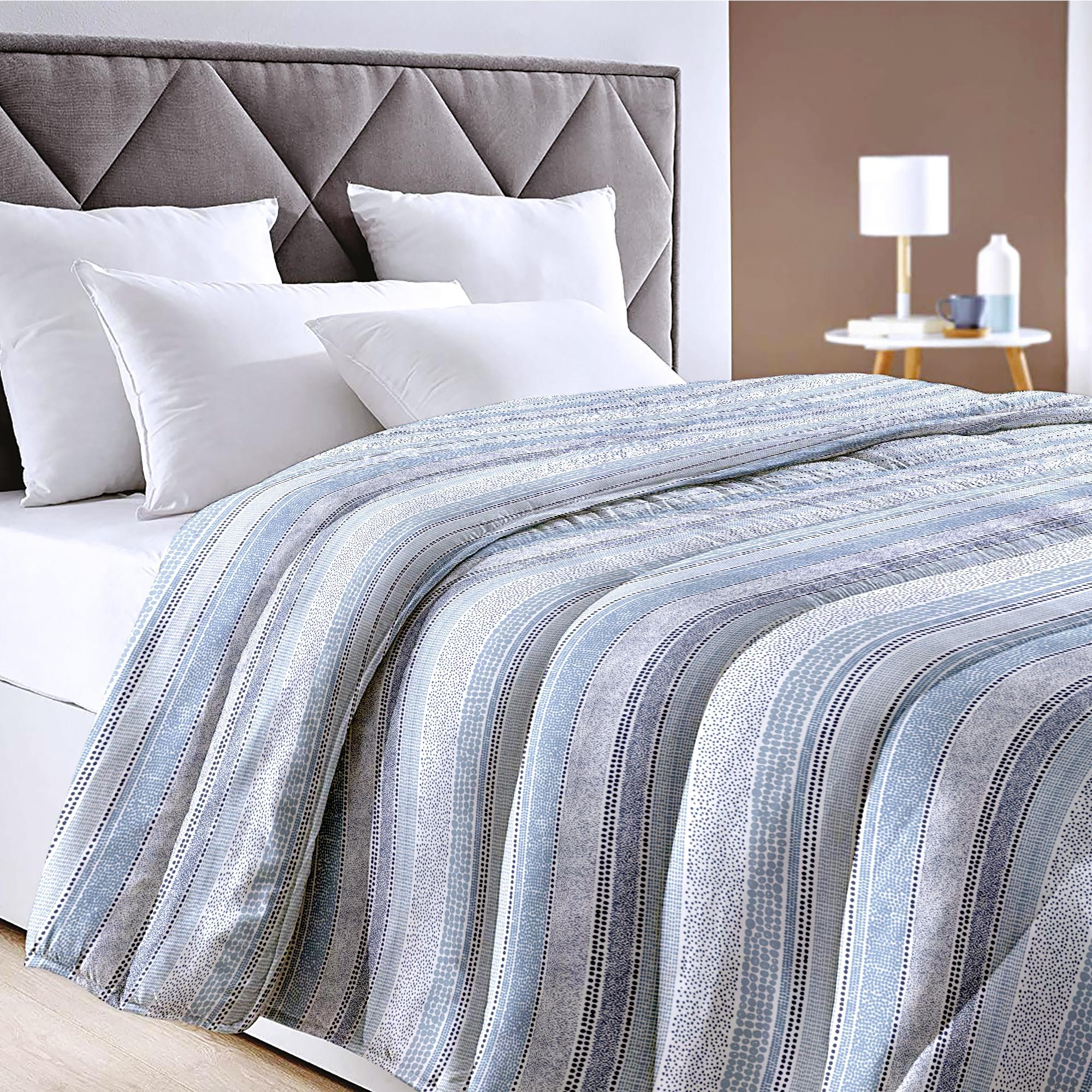 GD LOVES YOUR HOME Trapunta Leggera Matrimoniale Invernale 260×260 cm – MADE IN ITALY, Microfibra Mano Pesca, Anallergica e Duck Friendly – Coperta Imbottita con Bordatura Laser, Fantasie Stampate