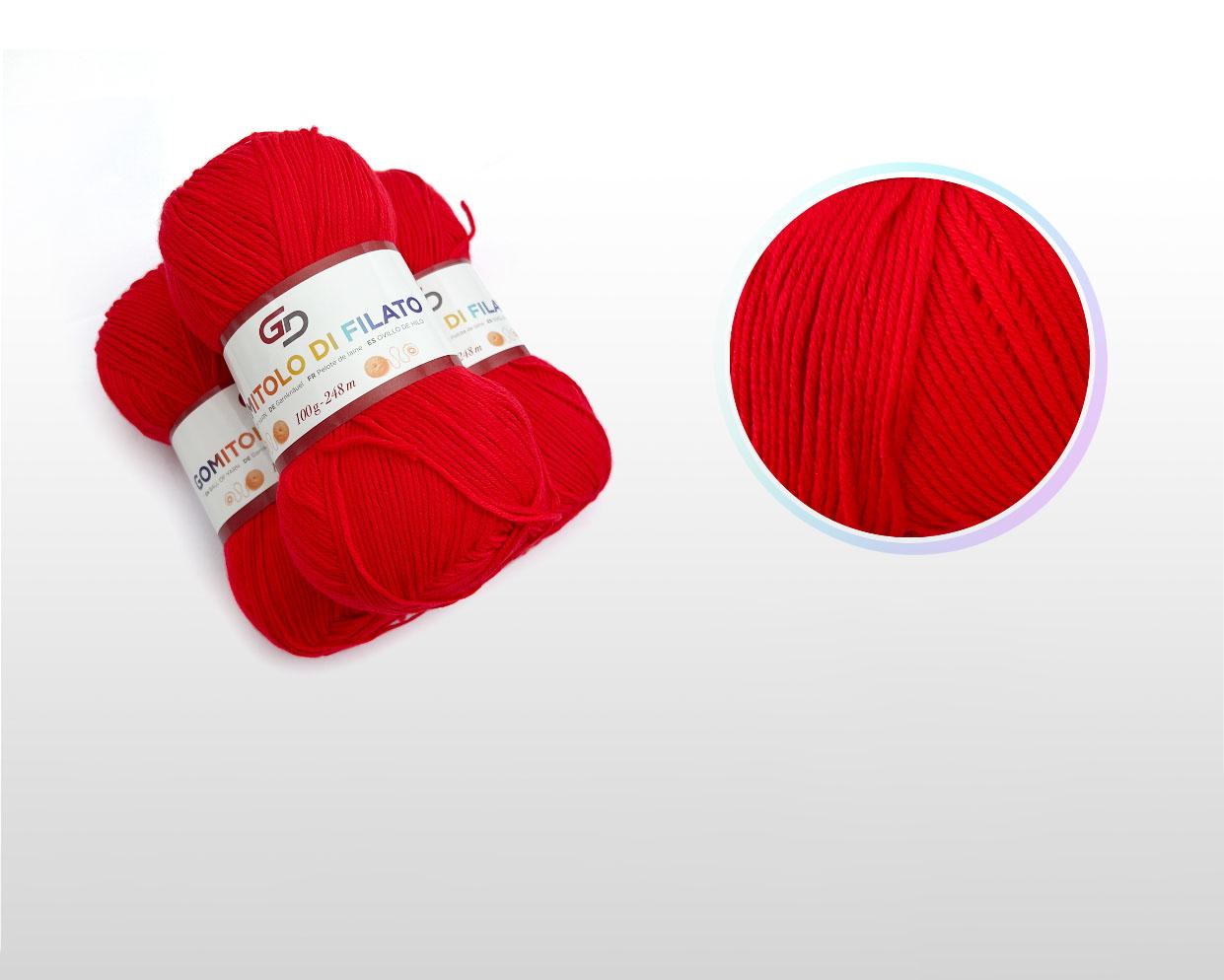 GD LOVES YOUR HOME Set 3 Gomitoli Filato Baby 100g – 6 Capi 248m Toni Vivaci | Morbido Acrilico Resistente per Maglia e Uncinetto –18 Colori Disponibili