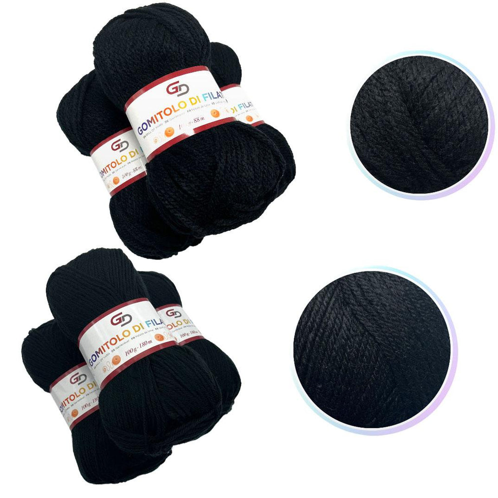 GD LOVES YOUR HOME Set 3 Gomitoli Filato Acrilico a 4 Capi Toni Freschi | Sottile 180m o Grosso 83m, Morbido e Resistente per Maglia e Uncinetto