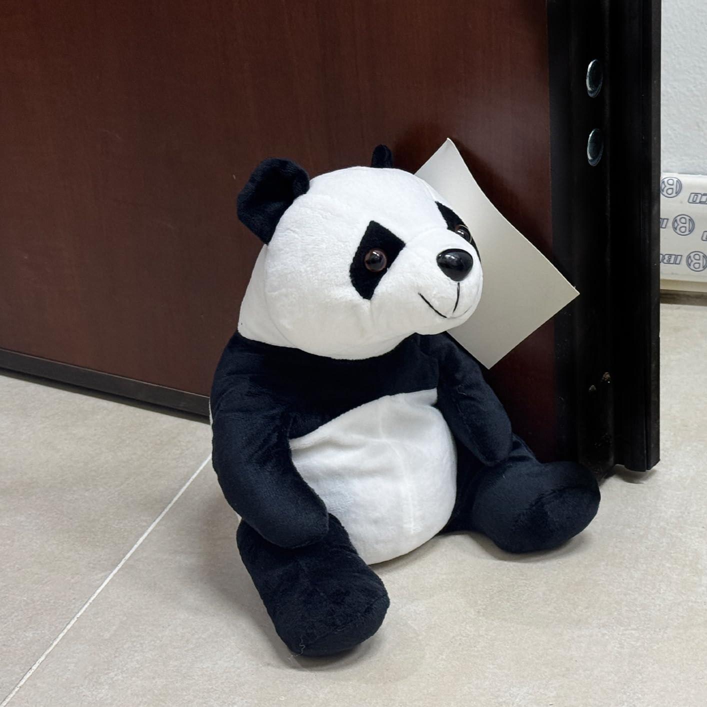 GD LOVES YOUR HOME Fermaporta decorativo appesantito H 25 cm – 8 Modelli (Ariete, Ippopotamo, Riccio, Cactus, Gallina, Dinosauro, Orsetto, Panda) – Tessuto bouclé/tweed/peluche con base morbida antigraffio – Fermaporta decorativo anti-spifferi per interni