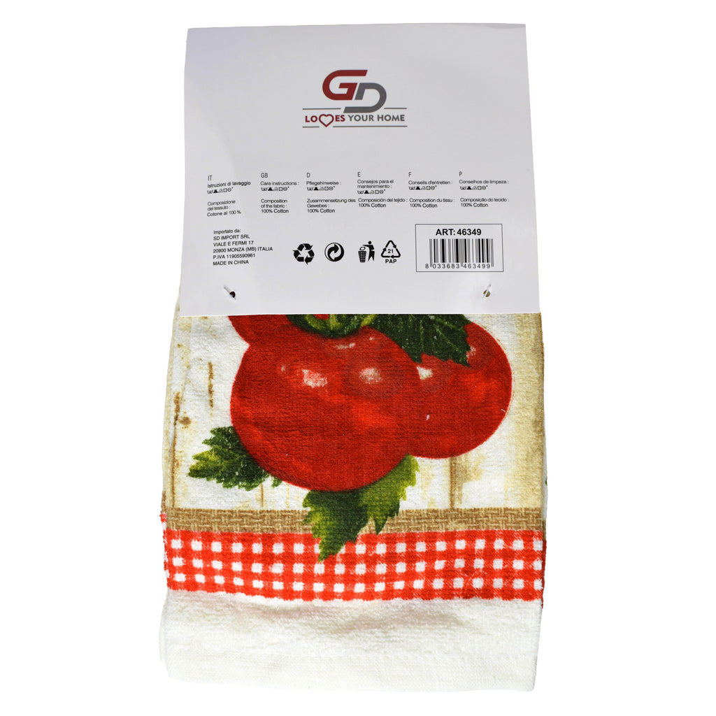 GD LA CUISINE Set Guanti da Cucina 5 Pezzi in Cotone Guanto Forno Anti Calore, Presine e Strofinacci Assorbenti, Accessori Cucina Decorativi