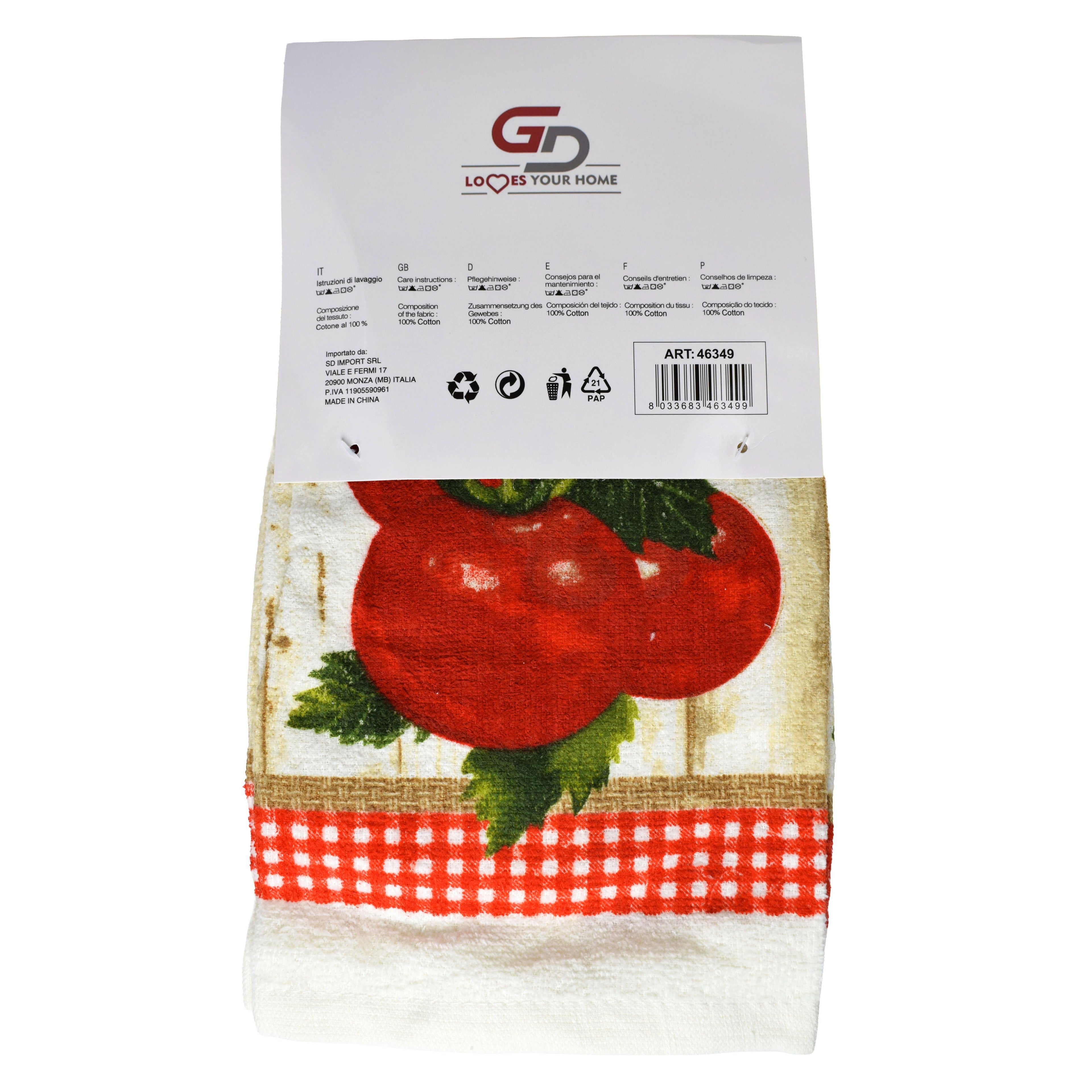 GD LA CUISINE Set Guanti da Cucina 5 Pezzi in Cotone Guanto Forno Anti Calore, Presine e Strofinacci Assorbenti, Accessori Cucina Decorativi