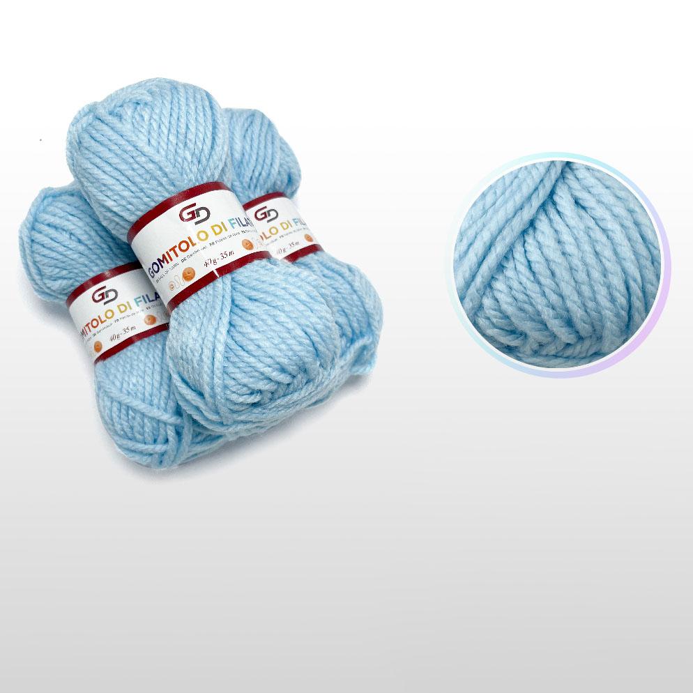 GD LOVES YOUR HOME Filato Acrilico 40g Toni Freschi – Gomitoli da Lavoro a Maglia e Uncinetto, Filo Grosso 35m – Set 3 Pezzi, 21 Colori Disponibili