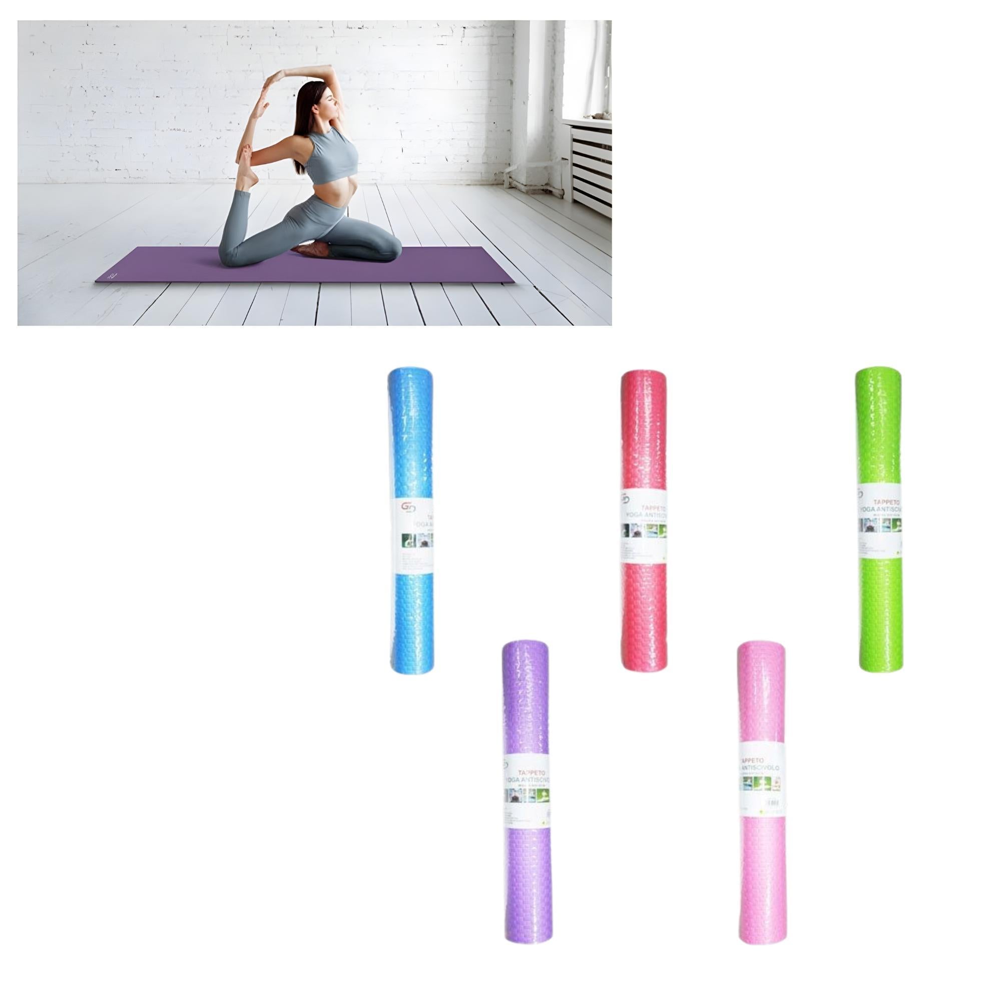 GD tappeto antiscivolo per yoga, stretching e pilates e allenamento in casa e fuori casa, 190 cm x 90 cm