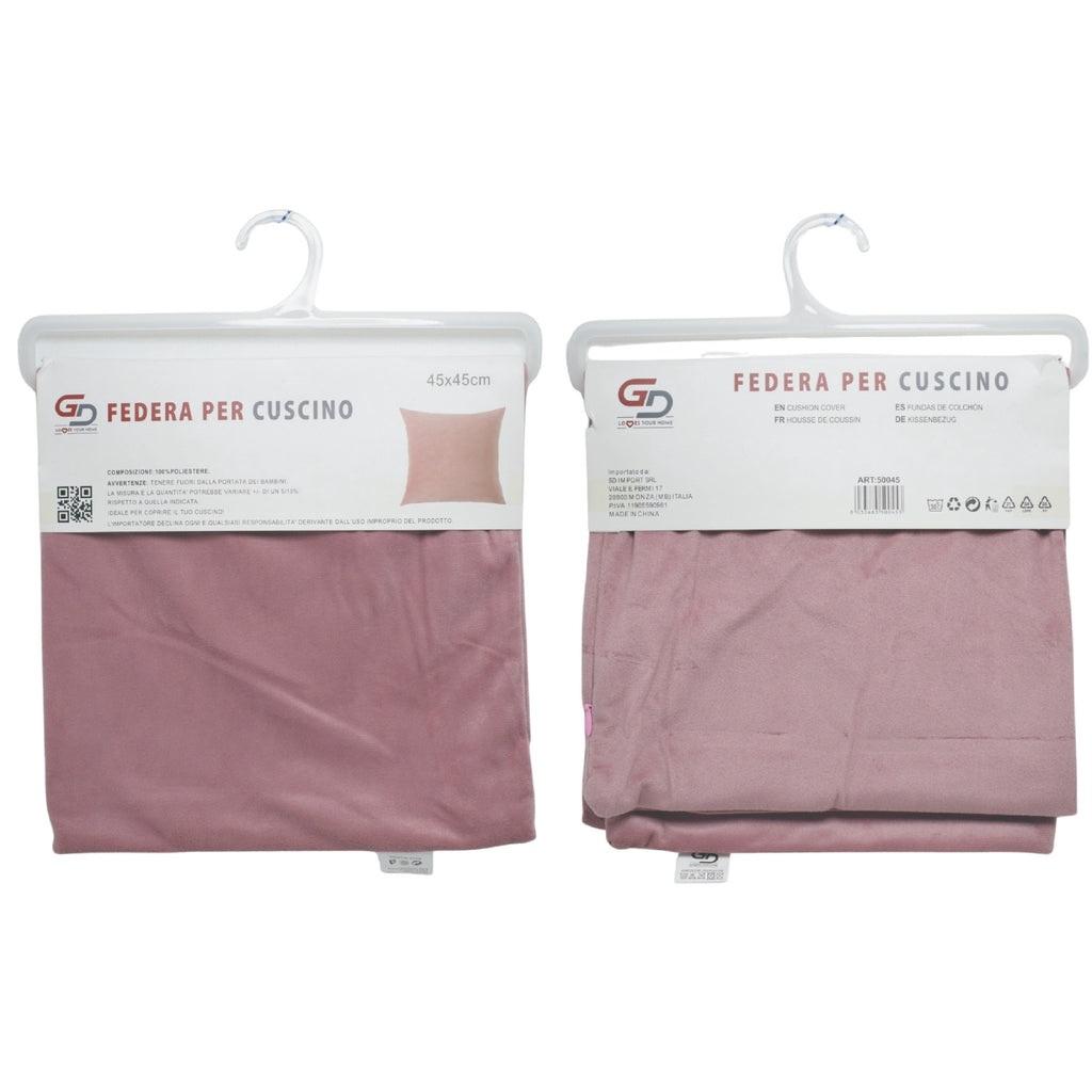 GD LOVES YOUR HOME Federa Cuscino Arredo in Velluto Morbido Tinta Unita per Divano e Letto | 45x45 – 55x55 cm | Sfoderabile, Lavabile, Stile Moderno