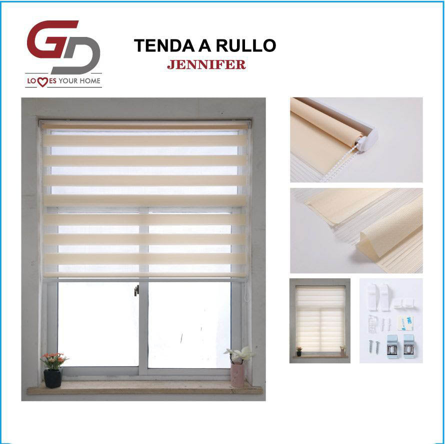 Tenda a Rullo Zebra per Interni GD LOVES YOUR HOME – Regolazione Luce e Privacy su Misura