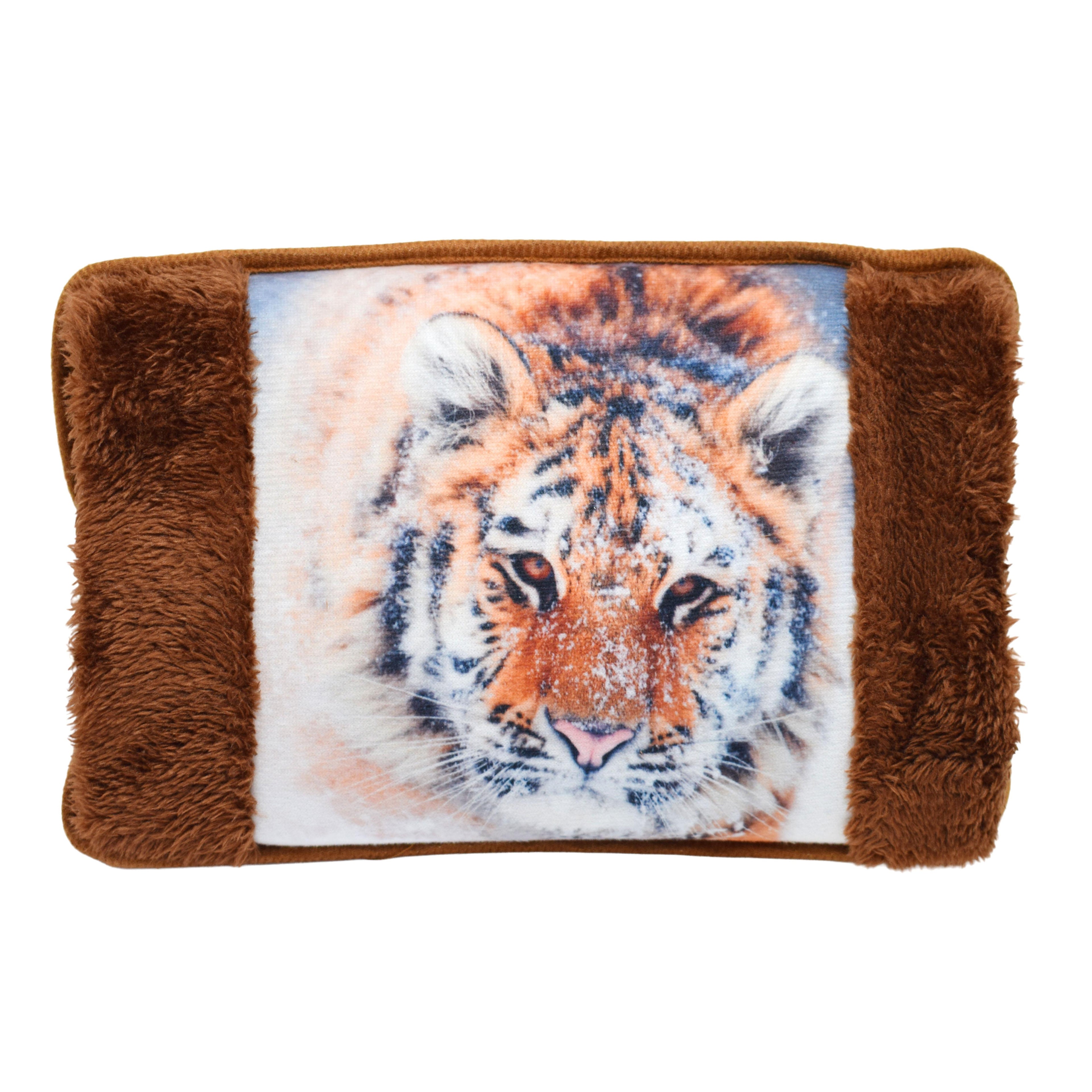 Borsa Acqua Calda Elettrica “Tigre Selvaggia” – Scaldino Morbido Ricaricabile in Peluche, Design Potente ed Elegante, Ideale per Mani, Piedi, Relax e Dolori Muscolari