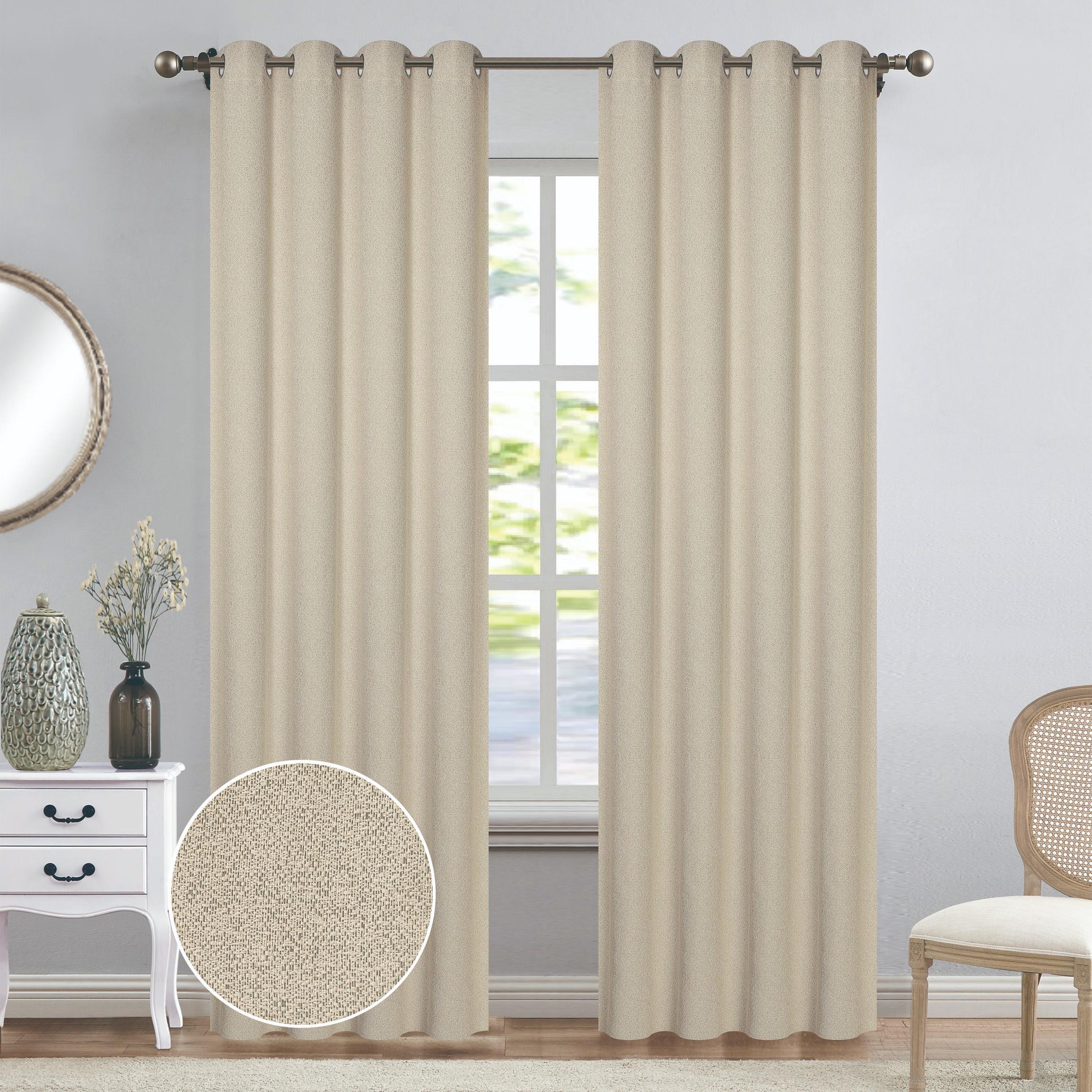 GD LOVES YOUR HOME Tenda Filtrante Leggera CHRISTINE in Tessuto Effetto Lino 140x280 cm, con 8 Anelli in Acciaio Inox – 1 Pannello Moderno e Raffinato