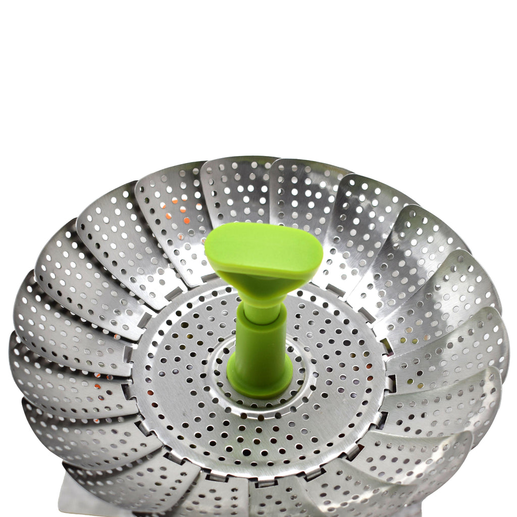 GD LA CUISINE Supporto a Vapore in Acciaio con Manico – Cestello per Cottura a Vapore per Gyoza, Bao, Verdure, Pesce e Ravioli – 14 cm / 18 cm