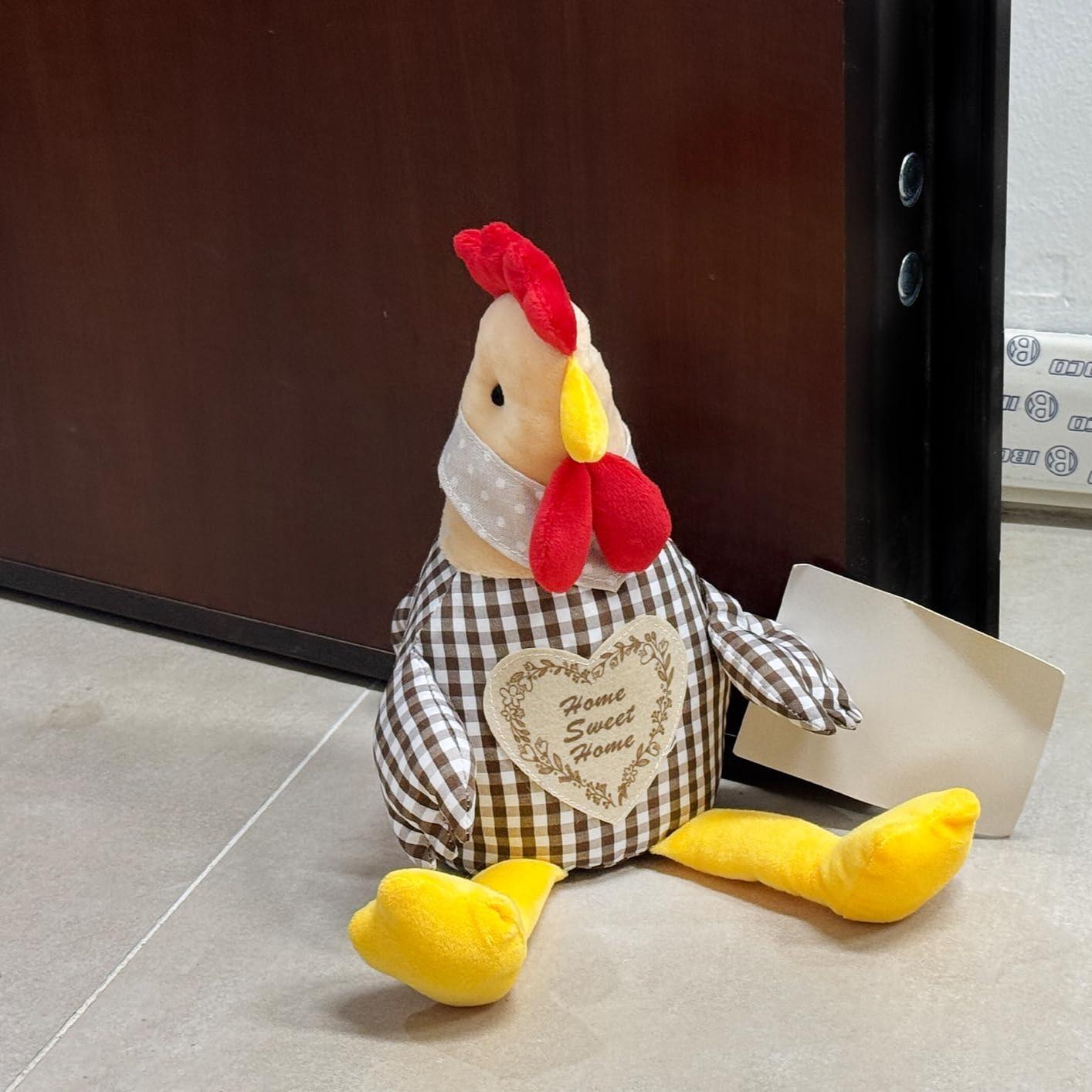 GD LOVES YOUR HOME Fermaporta decorativo appesantito H 25 cm – 8 Modelli (Ariete, Ippopotamo, Riccio, Cactus, Gallina, Dinosauro, Orsetto, Panda) – Tessuto bouclé/tweed/peluche con base morbida antigraffio – Fermaporta decorativo anti-spifferi per interni