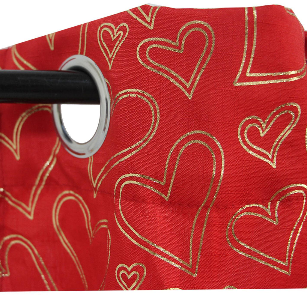 GD LOVES XMAS Tenda Natalizia con Occhielli 140×280 cm | Decorazione Festiva, Lavabile e Pronta da Appendere - 1 Pezzo