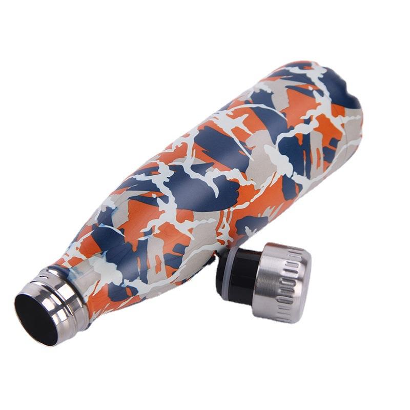 GD LOVES YOUR HOME Borraccia Termica 500 ml in Acciaio Inox 304 – Doppia Parete (caldo 8h / freddo 24h), tappo ermetico, riutilizzabile senza BPA – 3 colori mimetici