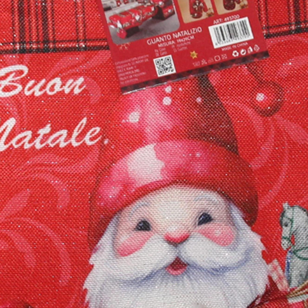 GD LOVES XMAS Guanto da Cucina Natalizio 19×29 cm  Guanto Forno Termico Antiscottatura con Gancio – Decorazione Cucina e Idea Regalo Natale