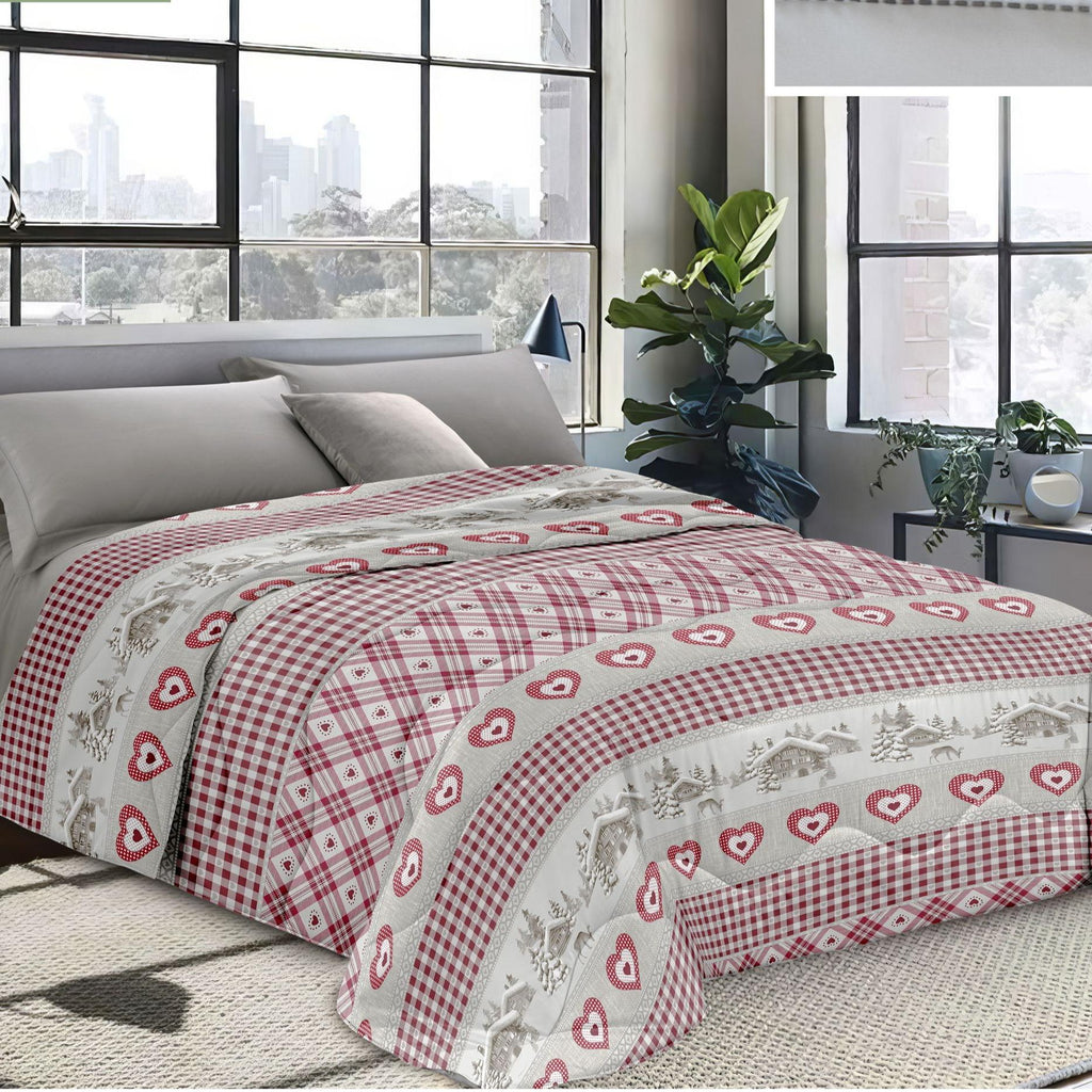 GD LOVES YOUR HOME Trapunta Invernale 2025 Elena | MADE IN ITALY | Nuova Collezione Double Face Stampata – Coperta Imbottita Calda e Morbida in Fantasie Moderne e Classiche – Misure Singolo, Piazza e Mezza, Matrimoniale